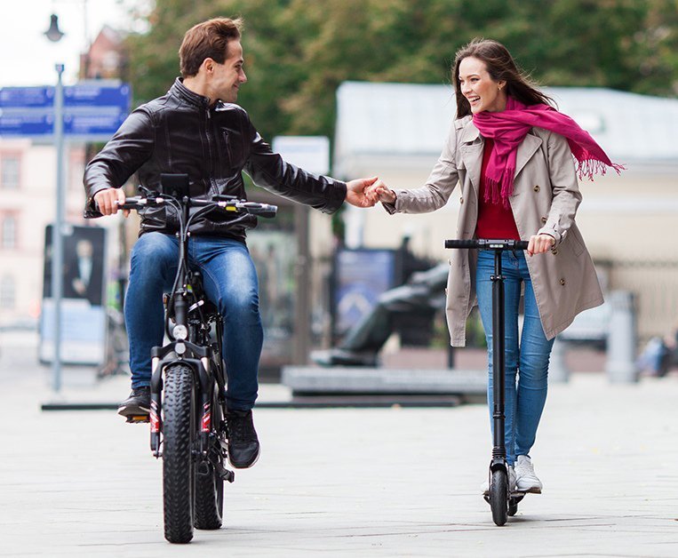 Электробитва: велогибрид vs электросамокат