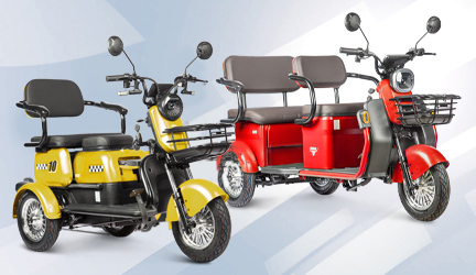 Поступление пассажирских электротрициклов Rutrike