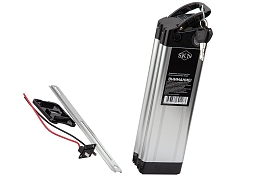 картинка Аккумулятор для электровелосипеда SKN 36V 10.4Ah silver (Silver Fish) магазин Eltreco являющийся официальным дистрибьютором в России 