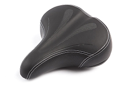 картинка Седло 245x215мм, комфортное с эластомерами. Чёрное с серой отделкой. магазин Eltreco являющийся официальным дистрибьютором в России 