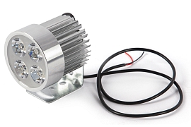 картинка Фонарь светодиодный (серебристый) 4 диода 12Вт 12-80В магазин Eltreco являющийся официальным дистрибьютором в России