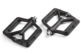 картинка Педали нейлон, 14 сменных шипов, 2 промп, черные, 132x119x22мм магазин Eltreco являющийся официальным дистрибьютором в России 