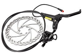 картинка Гидравлический тормоз передний Gelbert длина гидролинии 1100 мм (комплект) левая магазин Eltreco являющийся официальным дистрибьютором в России 